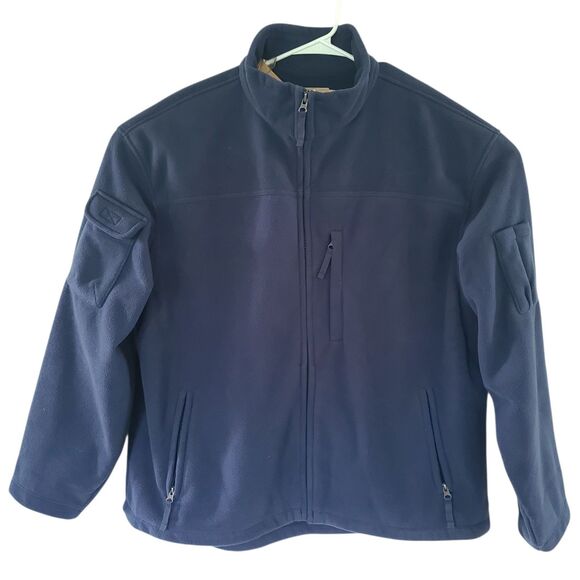 DULUTH TRADINGBlue Shoreman Fleece Windproof Full Zip Jacket Men's Sz 2XL EUC